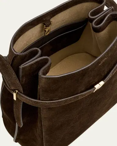 TOTEME Belted Suede Bucket Bag | Thumbnail 3