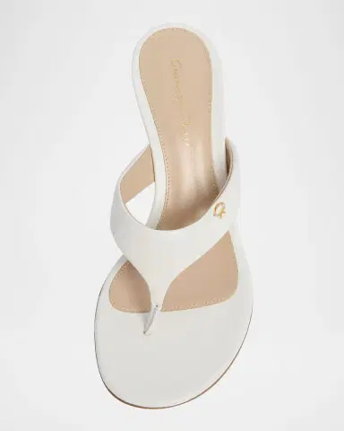 Gianvito Rossi Leather Heeled Thong Sandals | Thumbnail 6