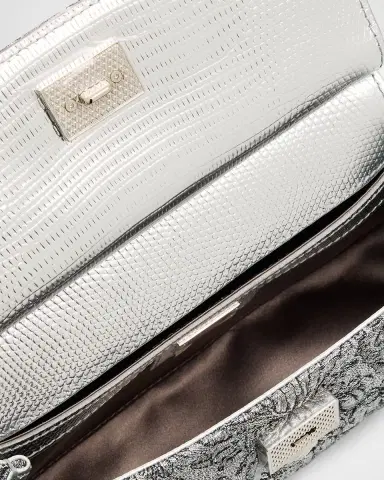 Dolce & Gabbana Sicily Small Metallic Brocade Top-Handle Bag | Thumbnail 3