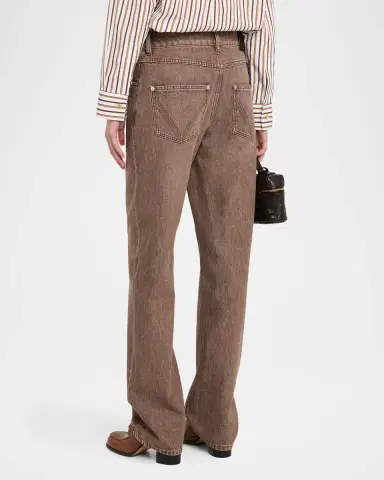 Bottega Veneta Mid-Rise Straight-Leg Denim Trousers | Thumbnail 2 Bottega Veneta Mid-Rise Straight-Leg Denim Trousers | Thumbnail 2