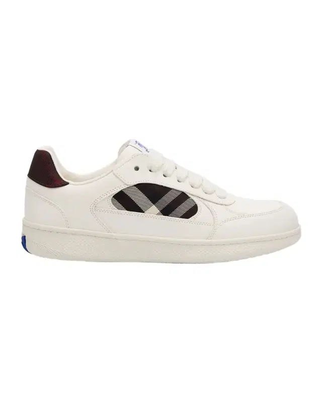 Men 's Leather and Check Low-Top Terrace Sneakers