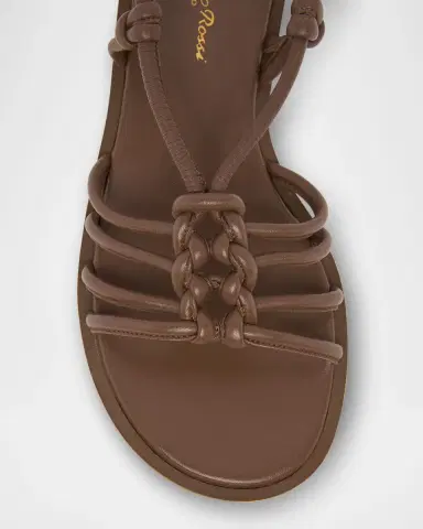 Gianvito Rossi Knotted Leather Slingback Flatform Sandals | Thumbnail 5