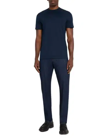 KNT Men's Solid Cotton Crewneck T-Shirt | Thumbnail 1 KNT Men's Solid Cotton Crewneck T-Shirt | Thumbnail 1