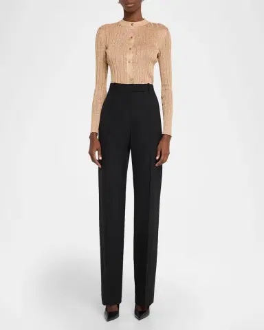 TOM FORD Wool Stretch Straight-Leg Trousers | Thumbnail 2