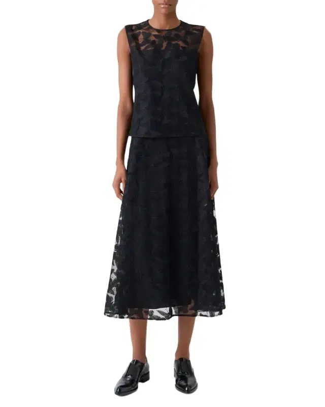 Butterfly Embroidered Sleeveless Top