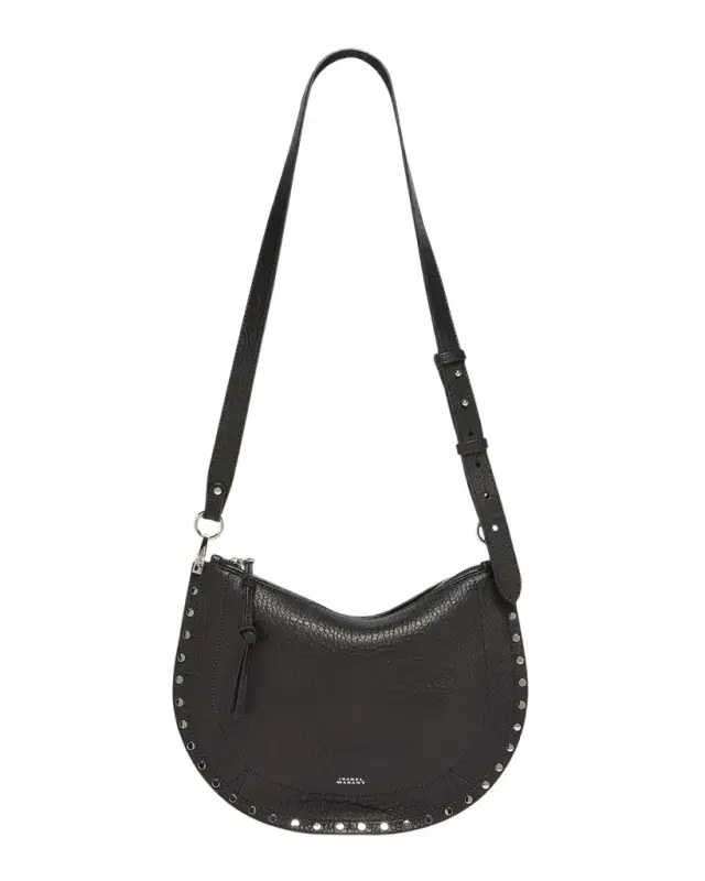 Oskan Studded Leather Crescent Shoulder Bag