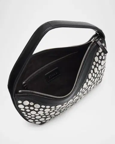 Staud Demy Mirror-Embellished Leather Shoulder Bag | Thumbnail 3 Staud Demy Mirror-Embellished Leather Shoulder Bag | Thumbnail 3