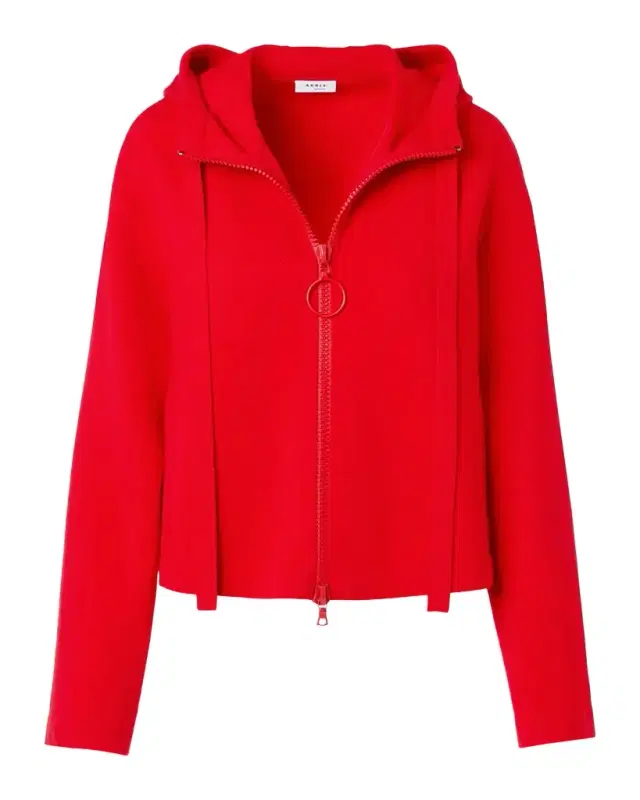 Zip-Front Wool-Blend Hoodie