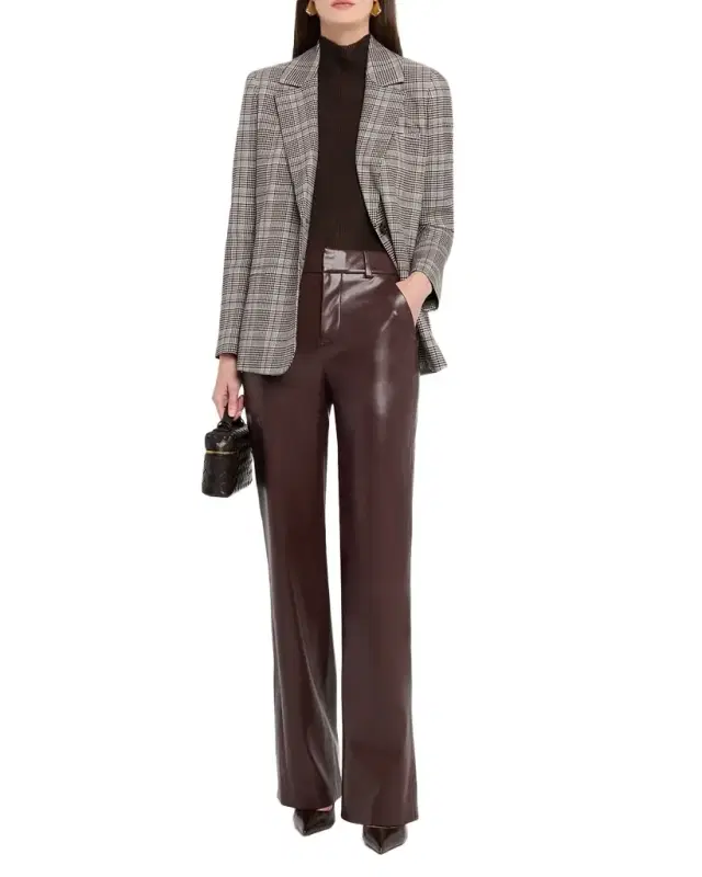 ALICE + OLIVIA Alexander High-Rise Vegan Leather Trousers