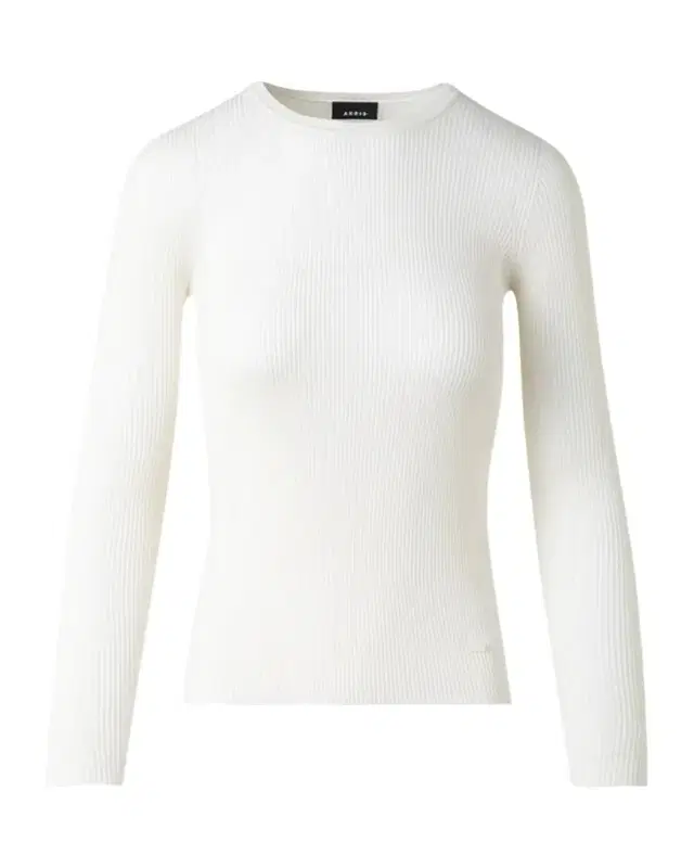 Silk Cotton Rib Crewneck Sweater