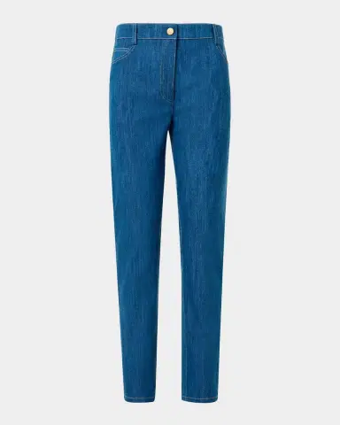 Akris punto Maru Straight-Leg Stretch Denim Pants | Thumbnail 2