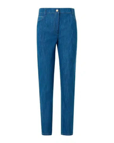 Akris punto Maru Straight-Leg Stretch Denim Pants | Thumbnail 1