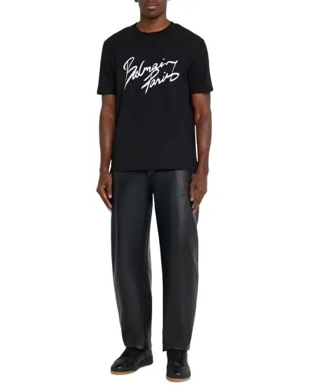 Men 's Cotton Lipstick Logo T-Shirt