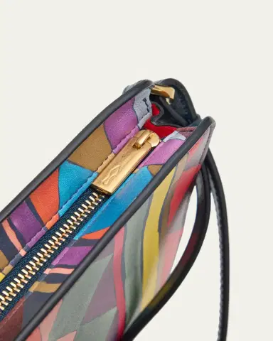 Christian Louboutin Bettina Small Wristlet Pouch Bag in Losange-Print Leather | Thumbnail 5