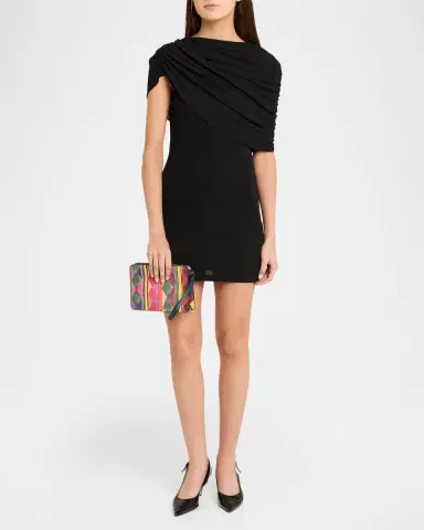 Christian Louboutin Bettina Small Wristlet Pouch Bag in Losange-Print Leather | Thumbnail 10