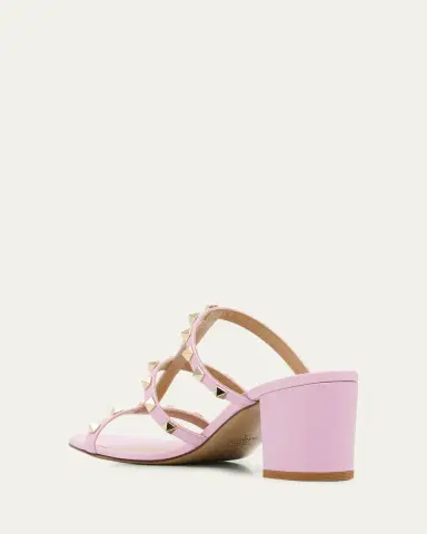 Valentino Garavani 60mm Rockstud Caged Block-Heel Slide Sandals | Thumbnail 4 Valentino Garavani 60mm Rockstud Caged Block-Heel Slide Sandals | Thumbnail 4