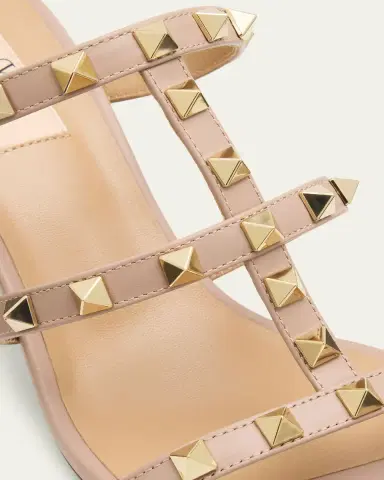Valentino Garavani 60mm Rockstud Caged Block-Heel Slide Sandals | Thumbnail 9 Valentino Garavani 60mm Rockstud Caged Block-Heel Slide Sandals | Thumbnail 9