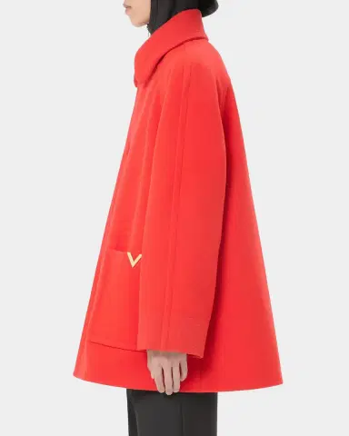 Valentino Garavani Men's Cappotto Wool V Gold-Trim Jacket | Thumbnail 5 Valentino Garavani Men's Cappotto Wool V Gold-Trim Jacket | Thumbnail 5