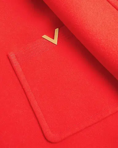 Valentino Garavani Men's Cappotto Wool V Gold-Trim Jacket | Thumbnail 6 Valentino Garavani Men's Cappotto Wool V Gold-Trim Jacket | Thumbnail 6