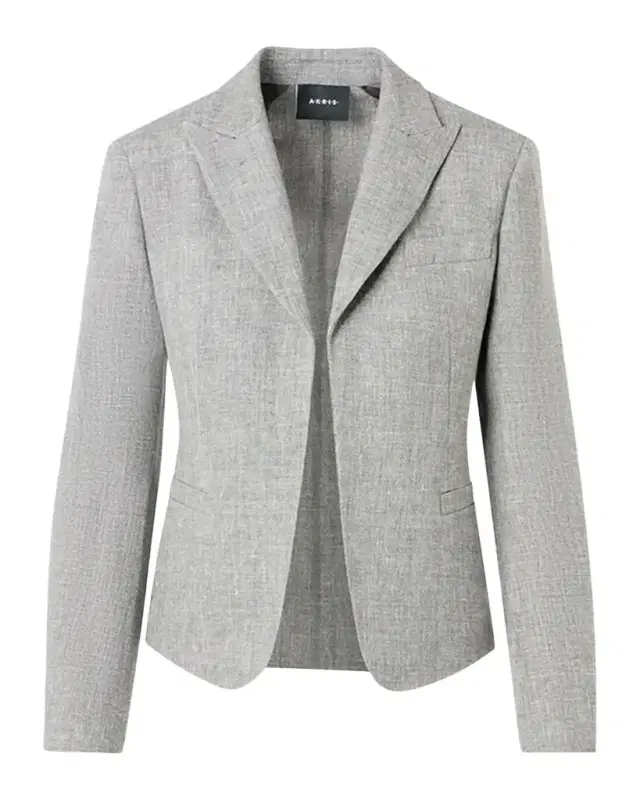 Deneuve Linen & Virgin Wool Open-Front Jacket