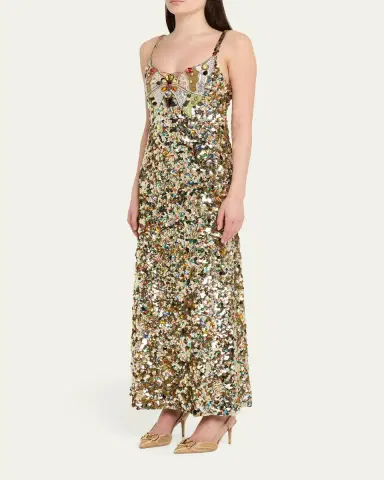 Valentino Garavani Butterfly Embroidered Tulle Maxi Dress | Thumbnail 4 Valentino Garavani Butterfly Embroidered Tulle Maxi Dress | Thumbnail 4