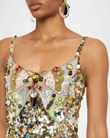 Valentino Garavani Butterfly Embroidered Tulle Maxi Dress | Thumbnail 9 Valentino Garavani Butterfly Embroidered Tulle Maxi Dress | Thumbnail 9