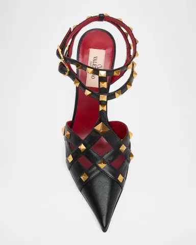 Valentino Garavani 100mm Studdy Leather Pointed-Toe Pumps | Thumbnail 4 Valentino Garavani 100mm Studdy Leather Pointed-Toe Pumps | Thumbnail 4