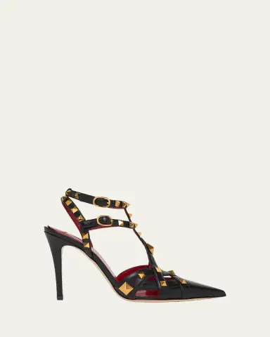 Valentino Garavani 100mm Studdy Leather Pointed-Toe Pumps | Thumbnail 5 Valentino Garavani 100mm Studdy Leather Pointed-Toe Pumps | Thumbnail 5