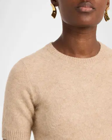 Autumn Cashmere Cropped Fuzzy Crewneck Sweater | Thumbnail 4 Autumn Cashmere Cropped Fuzzy Crewneck Sweater | Thumbnail 4