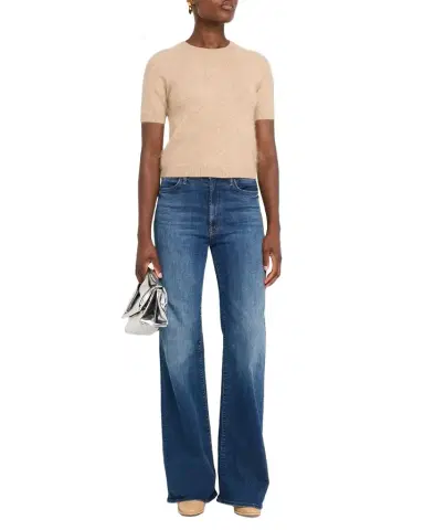 Autumn Cashmere Cropped Fuzzy Crewneck Sweater | Thumbnail 1 Autumn Cashmere Cropped Fuzzy Crewneck Sweater | Thumbnail 1