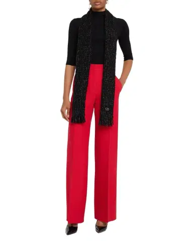 Valentino Garavani VLogo Signature Cashmere and Wool Jacquard Scarf | Thumbnail 1 Valentino Garavani VLogo Signature Cashmere and Wool Jacquard Scarf | Thumbnail 1