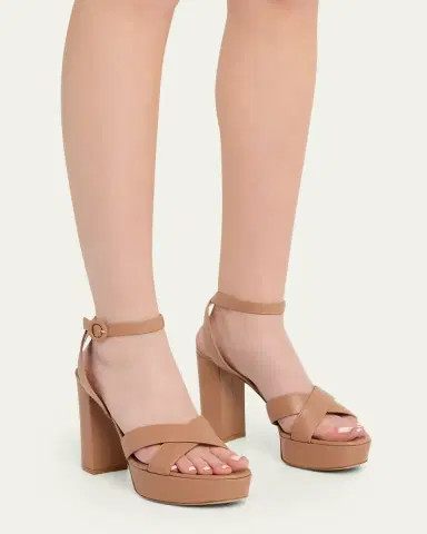 Gianvito Rossi Crisscross Ankle-Strap Platform Sandals | Thumbnail 2