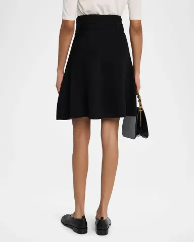 Akris punto Mila Belted Knit Mini Skirt | Thumbnail 3