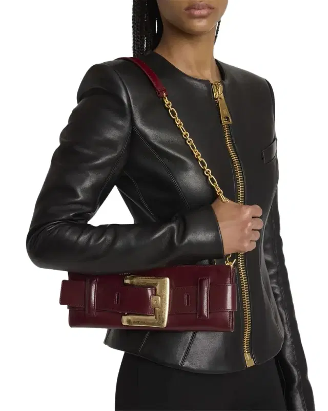 Anthem Belted Clutch Bag in Leather