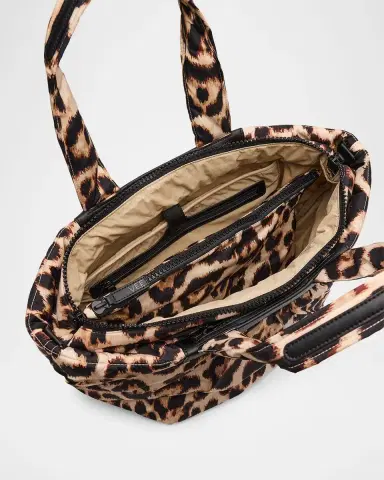 Vee Collective Caba Medium Polyester and Nylon Leopard-Print Tote Bag | Thumbnail 3 Vee Collective Caba Medium Polyester and Nylon Leopard-Print Tote Bag | Thumbnail 3