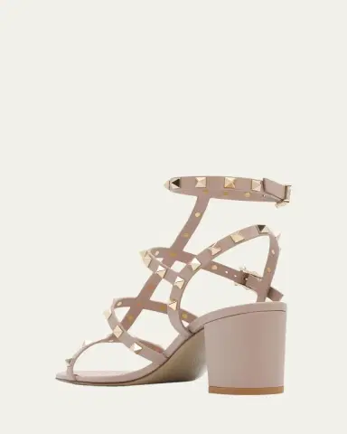 Valentino Garavani 60mm Rockstud Leather City Sandals | Thumbnail 4