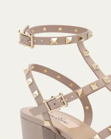 Valentino Garavani 60mm Rockstud Leather City Sandals | Thumbnail 5