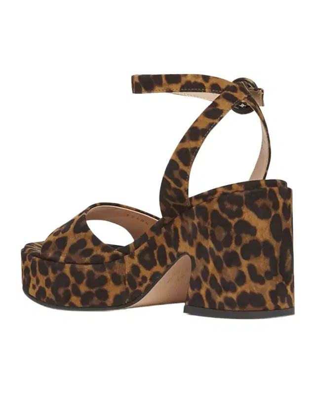 Alma Leopard Ankle-Strap Platform Sandals