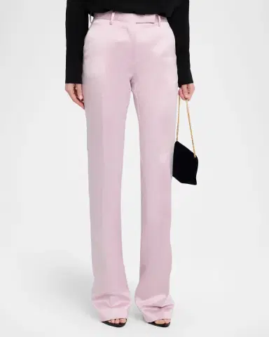TOM FORD Satin Straight-Leg Tailored Pants | Thumbnail 4 TOM FORD Satin Straight-Leg Tailored Pants | Thumbnail 4