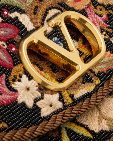 Valentino Garavani Vain Brocade Silk Chain Shoulder Bag | Thumbnail 5