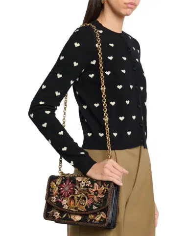 Valentino Garavani Vain Brocade Silk Chain Shoulder Bag | Thumbnail 1