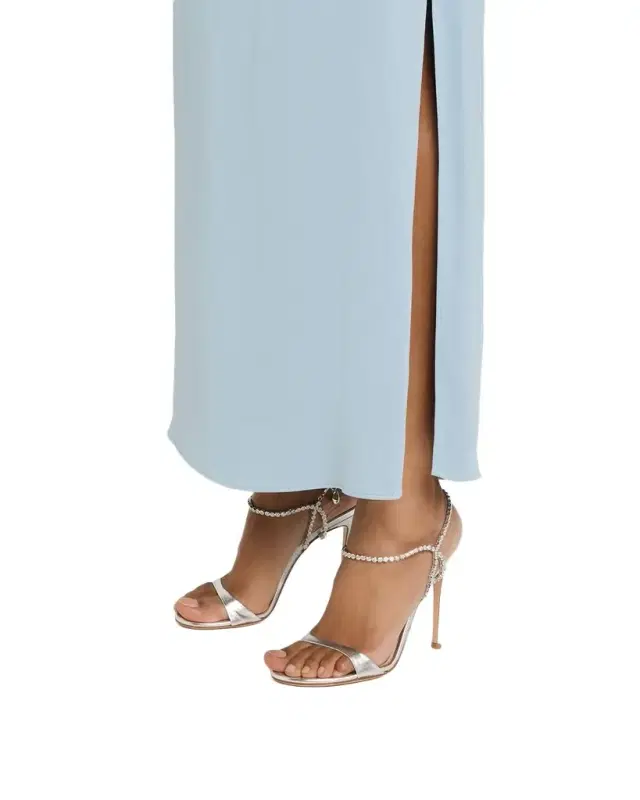 Nappa Leather Embellished Strappy Sandals