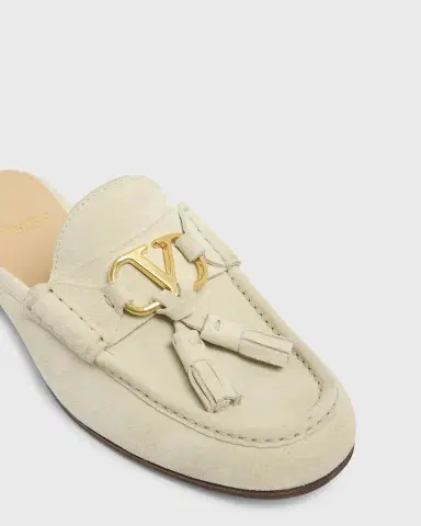 Valentino Garavani VLogo Signature Suede Loafer Mules | Thumbnail 15 Valentino Garavani VLogo Signature Suede Loafer Mules | Thumbnail 15