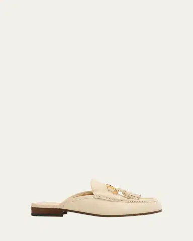 Valentino Garavani VLogo Signature Suede Loafer Mules | Thumbnail 4 Valentino Garavani VLogo Signature Suede Loafer Mules | Thumbnail 4
