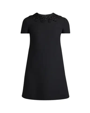 Valentino Garavani Rose Embroidered Short-Sleeve Mini Dress | Thumbnail 1 Valentino Garavani Rose Embroidered Short-Sleeve Mini Dress | Thumbnail 1