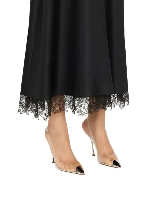 Plexi Metal Cap-Toe Slingback Pumps