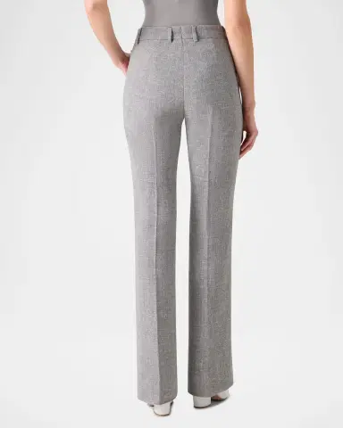 Akris Marilyn Linen-Wool Straight-Leg Pants | Thumbnail 3 Akris Marilyn Linen-Wool Straight-Leg Pants | Thumbnail 3