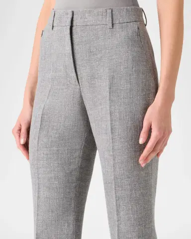 Akris Marilyn Linen-Wool Straight-Leg Pants | Thumbnail 5 Akris Marilyn Linen-Wool Straight-Leg Pants | Thumbnail 5