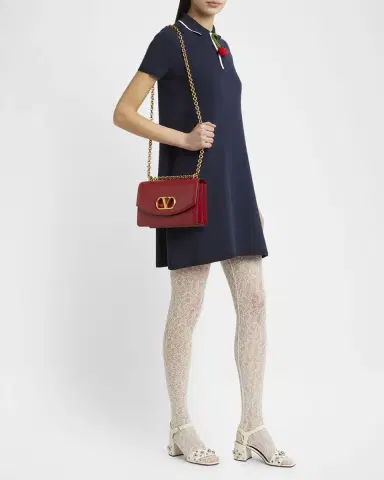 Valentino Garavani Vain VLOGO Leather Shoulder Bag | Thumbnail 4
