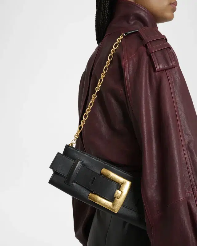 Anthem Belted Clutch Bag in Leather